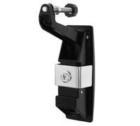 Compression Latch Black Zinc Alloy for Metal Cabinet Doors | Manual Lever Operation, Adjustable Fit, Raised Trigger, Secure Closure for Compartments and Electrical Rooms