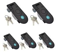 Compression Latch Lock，Flush Mount Zinc Alloy Trigger Latch with Keys，Adjustable Sealed Large Lever Hand Operated Compression Latches Key Locking for Cockpit Floor Door Cabinet (5 Packs)