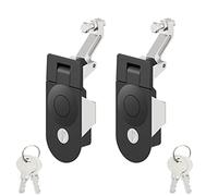 Compression Latch Lock，Flush Mount Zinc Alloy Trigger Latch with Keys，Adjustable Sealed Large Lever Hand Operated Compression Latches Key Locking for Cockpit Floor Door Cabinet (2 Packs)