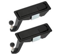 Compression Latch Lock, Zinc Alloy Flush Lever Latch Adjustable Lever Hand Operated Flush Lever for Marine Ship Trailer (Black*2pcs)