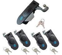 Compression Latch Trigger Lock, Zinc Alloy Hand Operated Adjustable Flush Mount Latches, Key Locking System, 2 Pack Durable Latch for Security and Convenience