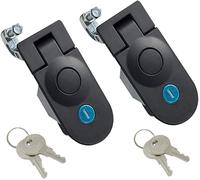 Compression Latch Trigger Lock, Zinc Alloy Hand Operated Adjustable Flush Mount Latches, Key Locking System, 2 Pack Durable Latch for Security and Convenience