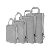 Compression Packing Cubes,4 Set Ultralight Packing Cubes for Carry on Suitcase, Travel Packing Essentials for Suitcase Organizer Bags Set, Durable Travel cubes for Luggage (Set of 4, Grey)