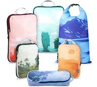 Compression Packing Cubes for Travel- Packing Cubes and Travel Organizers, Graphic, 6Piece