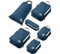 Compression Packing Cubes for Travel- Packing Cubes and Travel Organizers, Navy Blue, 6Piece