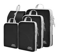 Compression Packing Cubes for Travel, Travel Essentials Luggage Organizer bags for Suitcase, Durable Compression Travel Packing Cubes for Carry on Backpack