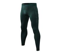 Compression Pants for Mens Sports Tights Leggings High Wicking Base Layer Quick Dry Gym Running Tights Ultra-Warm Thermal Underwear Workout Running Tights Comfortable Bodybuilding Trousers Army Green