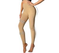 Compression Pantyhose 8-15mmHg for Women's Medical Quality Footless Support Stocking Compressive Tights, Beige, M/L