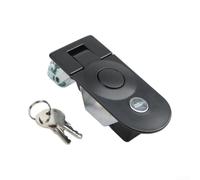Compression Push Lock 21mm Zinc Alloy Latch for Tool Box for camper Trailer for caravan Flush Mount Black Finish with Keys(35MM)