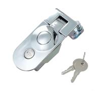 Compression Push Lock Latch Flush Mount Zinc Alloy Toolbox | Door Security Lock with 2 Keys for Camper Trailer for caravan RV Horse Float Marine Grade Silver Finish