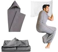 Compression Sleep Sack,Ultra-Lightweight 360° Wrap Wearable Sleeping Blanket for Stress & Anxiety Relief, Breathable Stretch Fabric Sleep Pod for Kids Teens & Adults (XL 185 * 50cm)