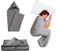 Compression Sleep Sack, Ultra-Lightweight Wearable Blanket for Stress & Anxiety Relief, Hooded Sleep Pod, Hug Pressure Compression Sack, Breathable Stretch Fabric, Oversize Sleep Sack