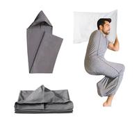 Compression Sleep Sack, Wearable Blanket Sleeping Bag with Hat, Stress & Anxiety Relief, Breathable Stretch Fabric Sleep Pod for Adults and Children (185 * 50cm)