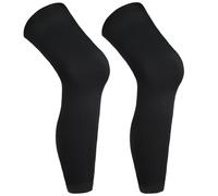 Compression Sleeve, Full Leg Sleeves Support Knee, Anti-slip UV Long Leg Sleeves, rubberized elastic holds Sleeve secure fit Men & Women Running, Basketball, Volleyball, Weightlifting, Workout, Sports
