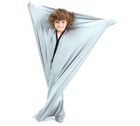 Compression Sock with Snug Sensory Sack Body Sock Calming Therapy Blanket Stress Relief Anxiety Autism ADHD ADD Tactile Items for Therapeutic Play(Silver Grey,L/Large)