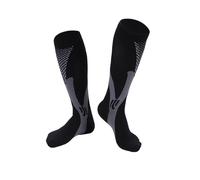 compression socks 2 Pairs Compression Socks 20-30mmhg High Stockings Men Women Sports For Marathon Cycling Football Varicose Veins(YSZ02-BK,L-XL)