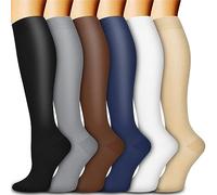 Compression Socks 6 Pairs for Women & Men for Medical, Nursing, Running & Fitness, Edema, Diabetic, Varicose Veins, Travel & Flight, Pregnancy, Nurses-Blood Circulation & Recovery