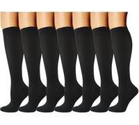 Compression Socks for Men & Women Circulation (7 Pairs) 15-20 mmHg is Best Support for Athletic, Medical, Running, Hiking
