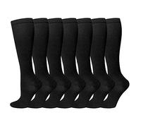 Compression Socks for Women and Men, 7 Pairs Medical Compression Stockings 15-20 mmHg Support Socks for Athletic, Varicose Veins, Running, Cycling, Hiking, Flight, Travel, Nursing, Pregnancy