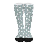 Compression Socks Westie Dog Dress Socks Moisture Wicking Unisex Sport Sock, For Hiking, Trekking, Outdoor, 50cm