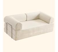Compression Sofa Convertible Floor Bed Sleeper Loveseat Corduroy Mattress Fold Out Comfy Lounge for Living Room Multi-Functional Memory Foam with Armrest Portable Couch Small Spaces Guest Bed(Size:200