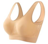 Compression Sports Bras for Womensports Bras for Women Seamless Hollow Cool Air Lift Up Bralette V Neck Full Coverage Push Up Active Workout Bras