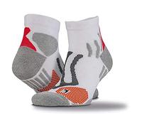 Compression Sports Socks for runners/Men and Women/s, Anti-bladder and Double Layered Cushioned Arch Support (White, L/XL)