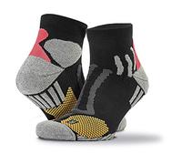 Compression Sports Socks for runners/Men and Women/s, Anti-bladder and Double Layered Cushioned Arch Support (Black, L/XL)