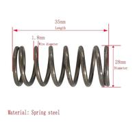 Compression Spring, 1.8 mm Wire Diameter, 28 mm OD, 35 mm Free Length, Spring Steel Extension Spring, Black, 10 Pcs