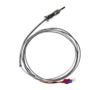 Compression Spring Thermocouple M12 K J PT100 Type Metal Temperature Sensor 1Pcs(K Type 2m)