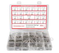 Compression Springs Assortment Kit, 300 Pcs Stainless Steel Small Spring, Assorted Tension & Compressed Extension Springs, for DIY, Home, Automotive Repairs(24 Sizes)