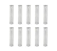 Compression Springs Stainless Steel, 10 Pcs Coil Springs for Electrical Equipment, Sizes: 0.9×5×10mm to 0.9×5×50mm, Extended and Compressed Options