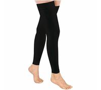 compression stockings women 20 30mmHg Black Thigh High Compression Stockings Footless Compression Socks For Women & Men women's socks (Black, S)