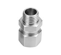 Compression Tube Pipe Fitting Connector, 1PCS 25mm OD x 1/2" NPT 304 Stainless Steel Male Connector, Straight Coupling Adapter for Oil Gas Water and Other Pipeline Systems