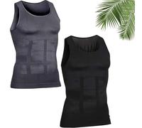 Compression Vests For Men,Shaper Vest Top Mens Big And Tall (2PCS-B,XX-Large)