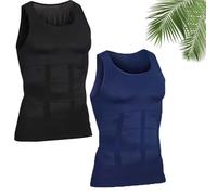 Compression Vests For Men,Shaper Vest Top Mens Big And Tall (2PCS-C,XX-Large)