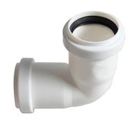 Compression Waste Pipe 90 Degree Bend, 40mm Waste Compression 90 Degree Bend, for Sink, Drain, Elbow, Basin, Bathroom Trap Fitting