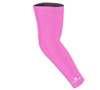 CompressionZ Compression Arm Sleeves for Men & Women| Cooling UV Sun Protection Elbow Pain Relief for All Sports and Recovery, Pink: Single Sleeve, Medium