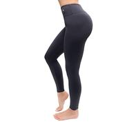CompressionZ Women's Compression Leggings High Waisted Performance Shaping Gym, Pilates, Travel, Yoga, Workout Pants, Carbon Gray, S