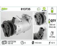 Compressor, air conditioning for VALEO 813735 for VOLVO V50 (545) 2 2006-2012