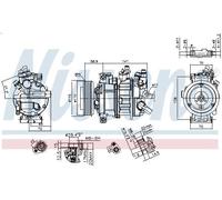 Compressor, air conditioning NISSENS 890602 for AUDI A5 (F53, F5P) 2 2017-202