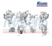 Compressor, air conditioning NISSENS 891074 For SMART, RENAULT