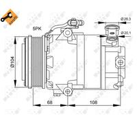 Compressor, air conditioning NRF 32082 for OPEL,VAUXHALL