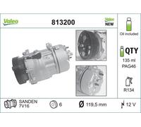 Compressor, air conditioning valeo for SAAB 9-3 1.8 i 813200