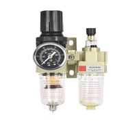 Compressor Air Filter Pressure Regulator Trap Pneumatic | Oil Water Separator Pump Manual Drainage Supply AC2010-02(AC2010-02-Single)