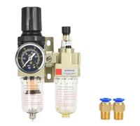 Compressor Air Filter Pressure Regulator Trap Pneumatic | Oil Water Separator Pump Manual Drainage Supply AC2010-02(AC2010-02 w PC14mm)