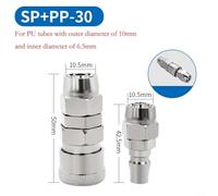 Compressor Hose Connector Kit for Air Tools(SP+PP-30) | Quick connect/disconnect, loaded sleeve, prevents accidental separation, fits tools