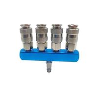 Compressor Pneumatic Fitting Pump Tool Coupler Manifold Multi Splitter EU/JP Style Air Gas Distributor for 1/4 Quick Connector(SML-5 JP SM20)
