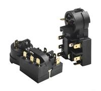 Compressor Start Relay QP3-12A Overload Protector Replacement for Haier Refrigerator Starter Plastic Metal Black Parent Listing(2PCS)