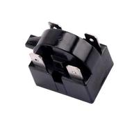 Compressor Starter Component and Overload Guard, Black Replacement Part for Compact Refrigerator and Cooling Unit Service Compressor Starter Component Overload Guard Replacement Compact Refrigerator